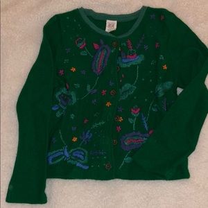 Wool April Cornell Green Girls Sweater